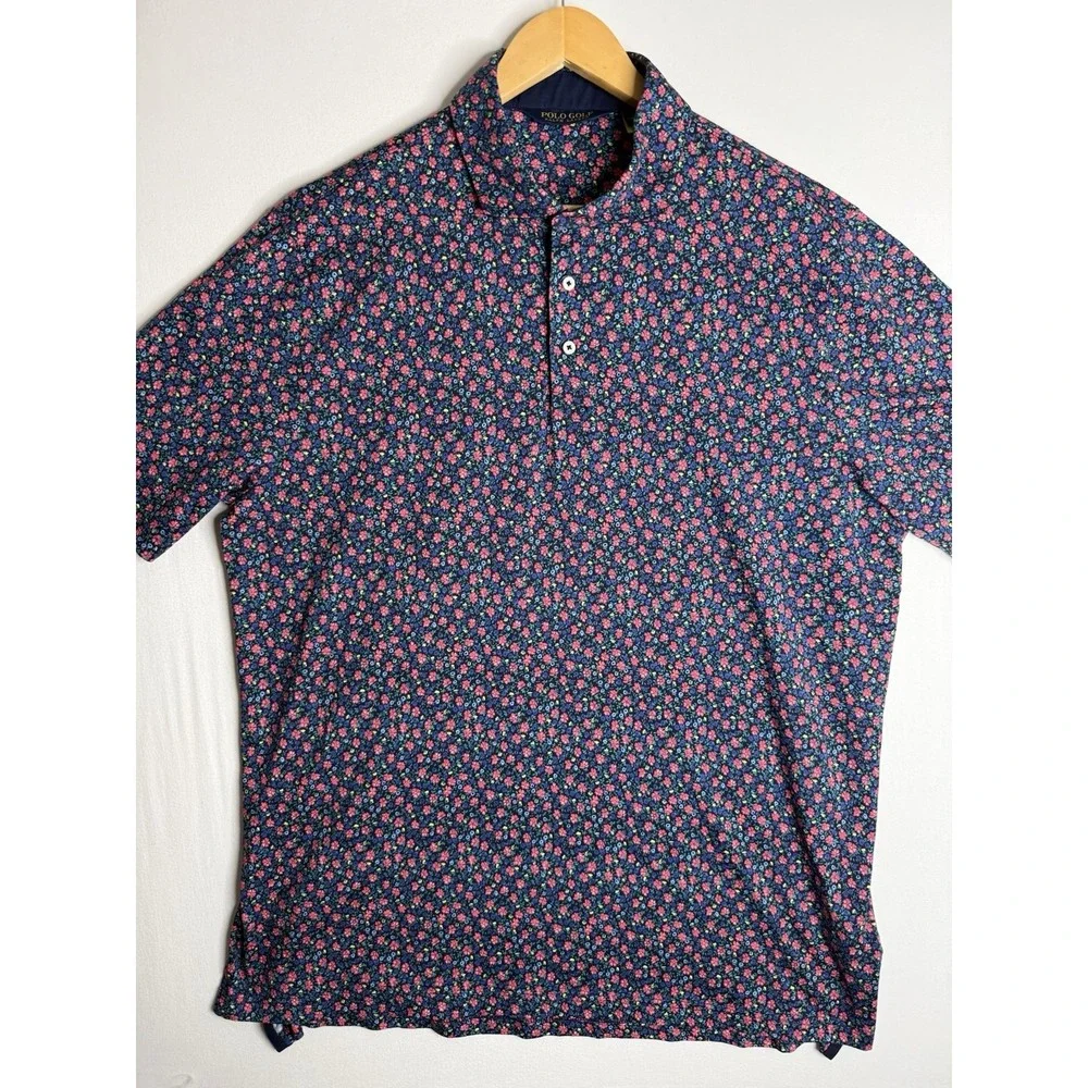 Polo Golf Ralph Lauren All Over Floral Print Polo Shirt Men's Size XL Flowers